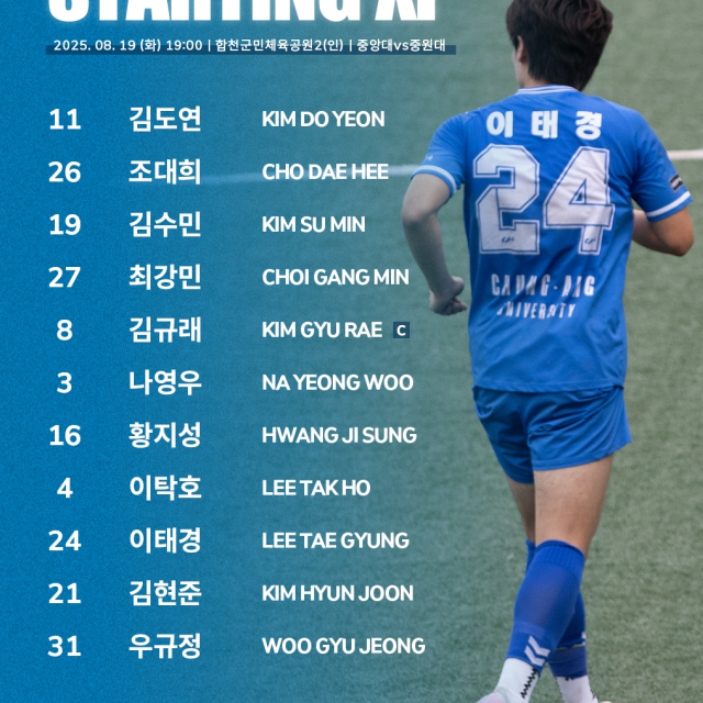 [축구] 후반전에 빛 발한 중앙대, 중원대 상대로 3-1 역전승!